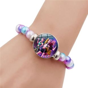 KPop Demon Hunters Bracelets GirlsBeaded Wristband Cute Cart