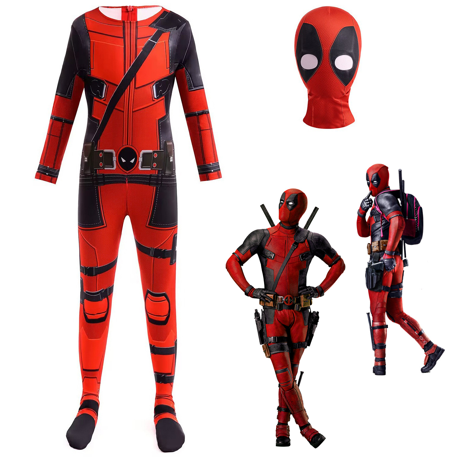 Cos Costume Halloween Live-action Movie Deadpool Costume Sui