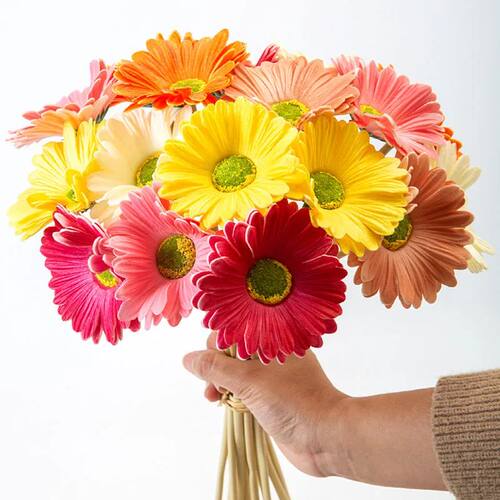 5/10pcs Artificial Flower Gerbera Fake Daisy Flowers for Ind