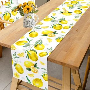 Table Decor Lemon Party Summer Wedding Runner Theme Holiday