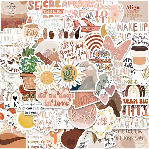 50PCS Retro Bohemian Art Stickers Aesthetic Decal DIY Laptop