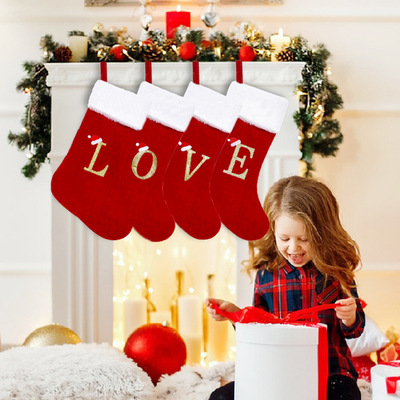 Christmas Stocking Christmas Decorations Embroidered Letters