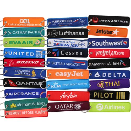 Aviation Quotes Embroidered Keys Cool Quotation Men Key Tags
