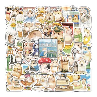55PCS Colorful Hello Hamster Personalized Graffiti Decorativ