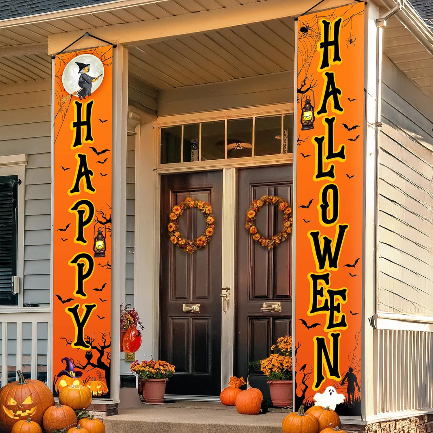 Halloween Door Couplet Ghost Festival Door Curtain Couplet O