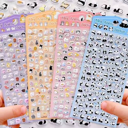 Cute Animal Food 3D Sponge Bubble Stickers Decoration Decal