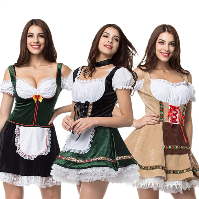 Halloween Beer Girl Dress Bar Maid Outfit Plus Size German O