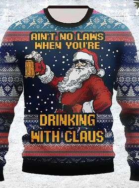 Christmas Tree Printed Sweater 3D All Over Printed Men Pullo