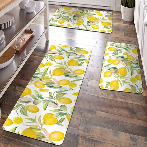 Lemon Tree Non-slip Floor Mat Laundry Room Bathroom Bedroom