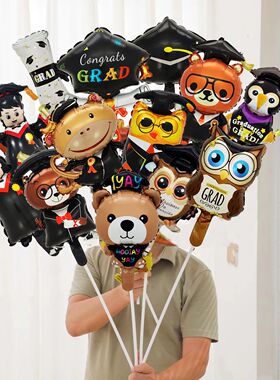 10pcs random graduation mini aluminum film balloons for deco