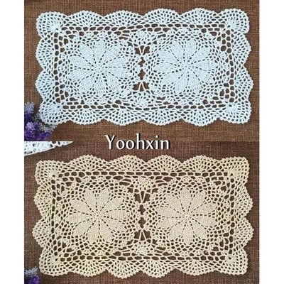 Pastoral  White Cotton Crochet tablecloth tea coffee lace Ch