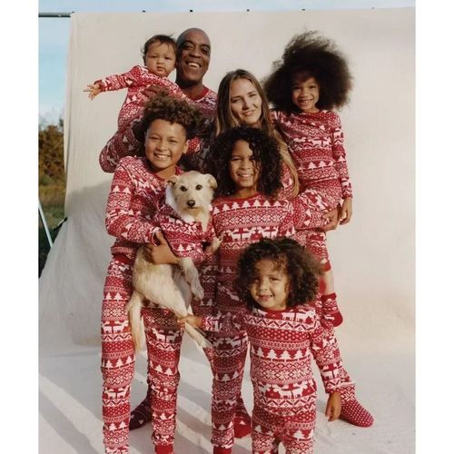 2024 New Christmas Matching Pajamas Set Mother Father Kids C