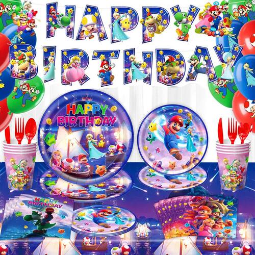 Super Mario Bros Birthday Decoration Party Supplies Tableclo