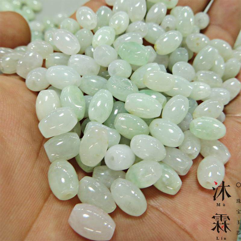 冰种翡翠路路通玉石编织新品散珠