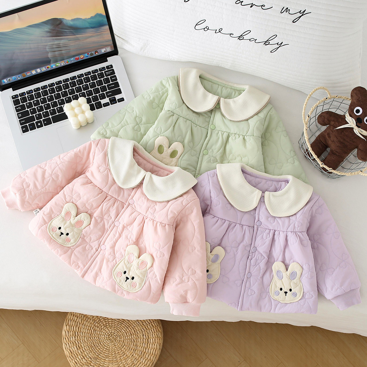 宝宝薄棉外套2025新款女童洋气