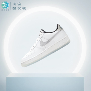 Nike耐克 Air Force 1 Low 减震防滑 运动休闲鞋 白灰 CW5909-100