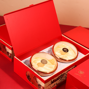 双拼海味干货礼品盒元贝海参铁皮石斛瓶装三拼包装空盒翻盖盒