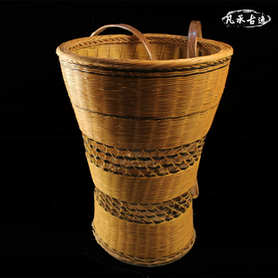 凡承古逸贵州省优质民间手工婴儿小孩竹编背篓怀旧记忆竹篓收纳筐