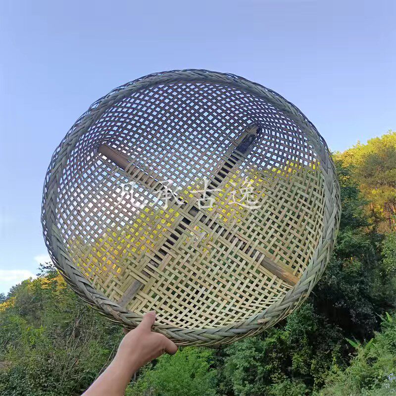 贵州纯手工竹编10毫米粗孔竹筛子收纳筐农家油菜豆腐卤肉碳筛子