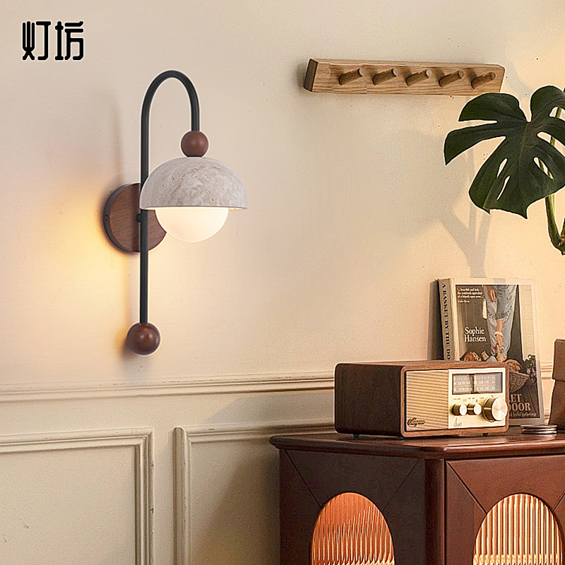 黄洞石优质精品甩卖2024新款卧室床头中古壁灯氛围感客厅装饰墙灯