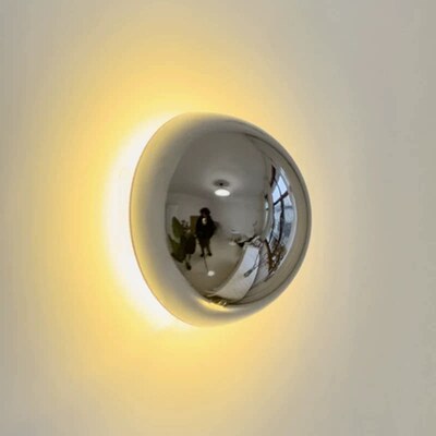 Eclipse包豪斯电镀半球壁灯现代简约圆形走廊背景墙日食床头灯