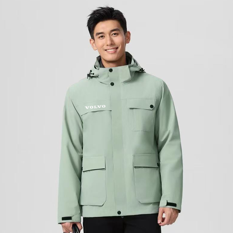 沃尔沃4S店销售冲锋衣外套可印标