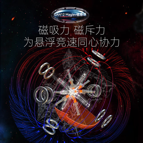 新品gan12三阶磁悬浮磁力魔方GAN3阶速拧练习比赛专业益智玩具