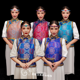 蒙古服装马甲日常现代改良蒙族坎肩女款民族蒙古元素马夹上衣新品