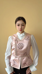 蒙古族马甲女款新款民族风服装坎肩民族服饰日常蒙古族马夹新品