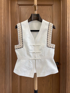 蒙古族马甲女士新款民族风坎肩修身显瘦百搭马夹背心外搭上衣新品