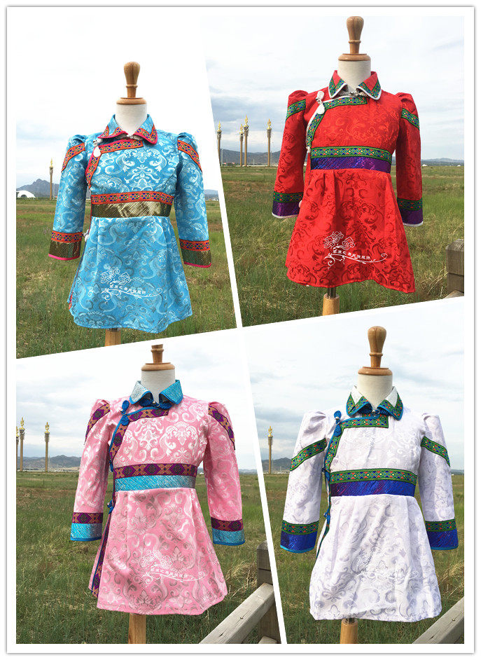 日常装演出服蒙古袍民族风儿童