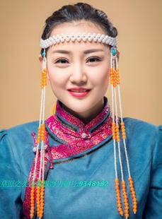 蒙古族舞蹈饰品民族演出头饰跳舞表演配件蒙古袍配饰手工发饰搭配