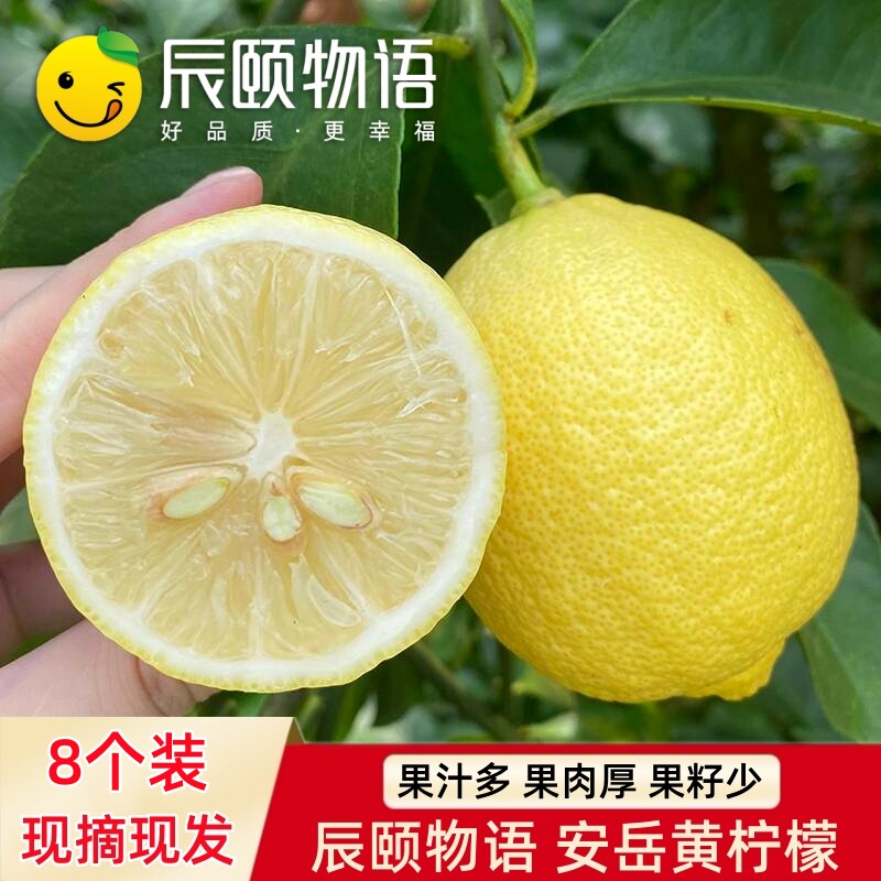 辰颐物语四川安岳黄柠檬现摘应当季新鲜水果饮品茶调味料宁檬果汁