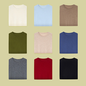 思诺芙德随便搭配色彩羊绒衫 女100%山羊绒毛衣圆领直筒针织打底衫