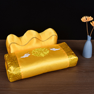 男女寿枕全套寿衣头枕脚垫宫廷刺绣款 寿终枕头冲喜送老衣殡葬用品