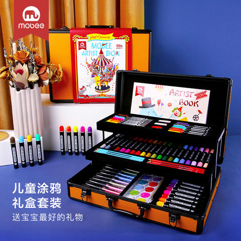 mobee儿童涂鸦礼盒套装绘画笔