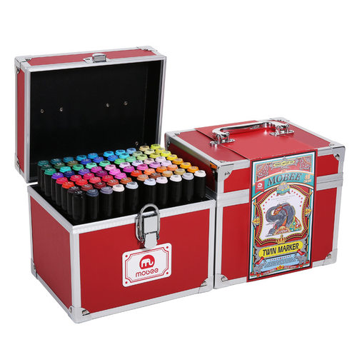 mobee绘画礼盒宝宝水彩麦克笔儿童幼儿小学春节新年画笔套装礼物