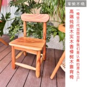 香樟原木靠背椅成人少年学习坐椅家用现代简约实木新款 休闲木椅子