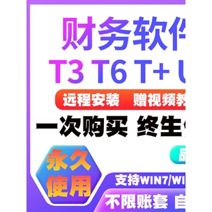 标准普及版财务软件T6中小企业做账会计记账兼职代理生产进销存
