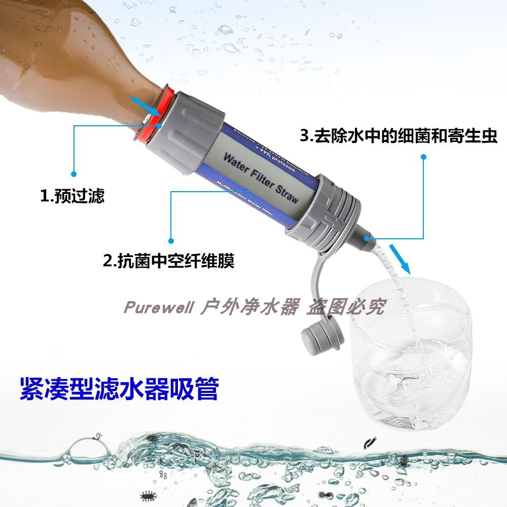 PUREWELL户外净水器野外水过滤器