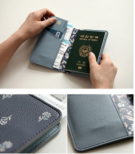 韩版可爱小清新动植物旅行护照夹短款护照套多功能旅游证件包热卖