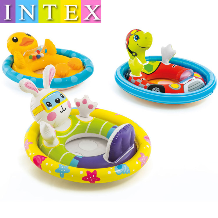 正品INTEX-59570动物婴儿浮圈 儿童坐圈 婴儿游泳圈 承重23KG