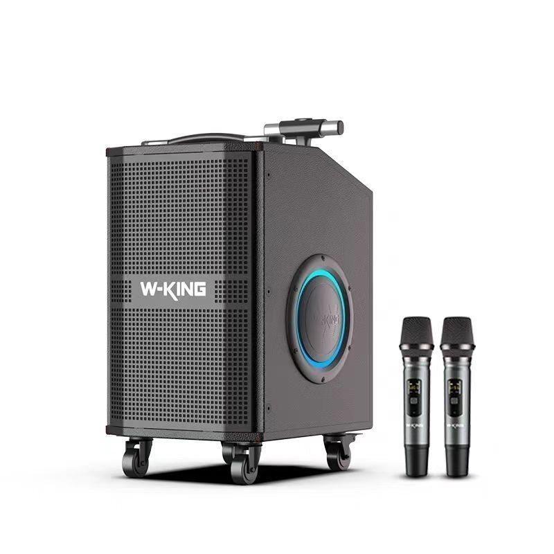维尔晶K21SE大功率唱歌K歌乐器带拉杆音响万向轮便携蓝牙直播音箱