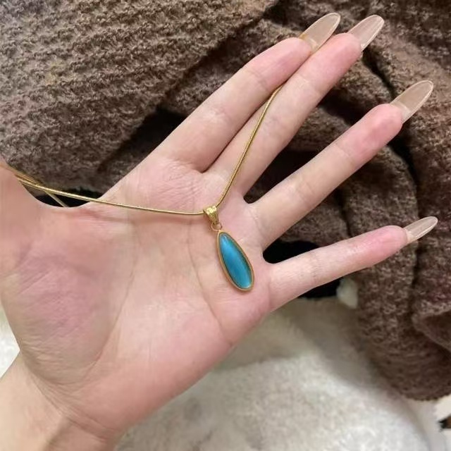 海洋之心项链vintage水滴项链