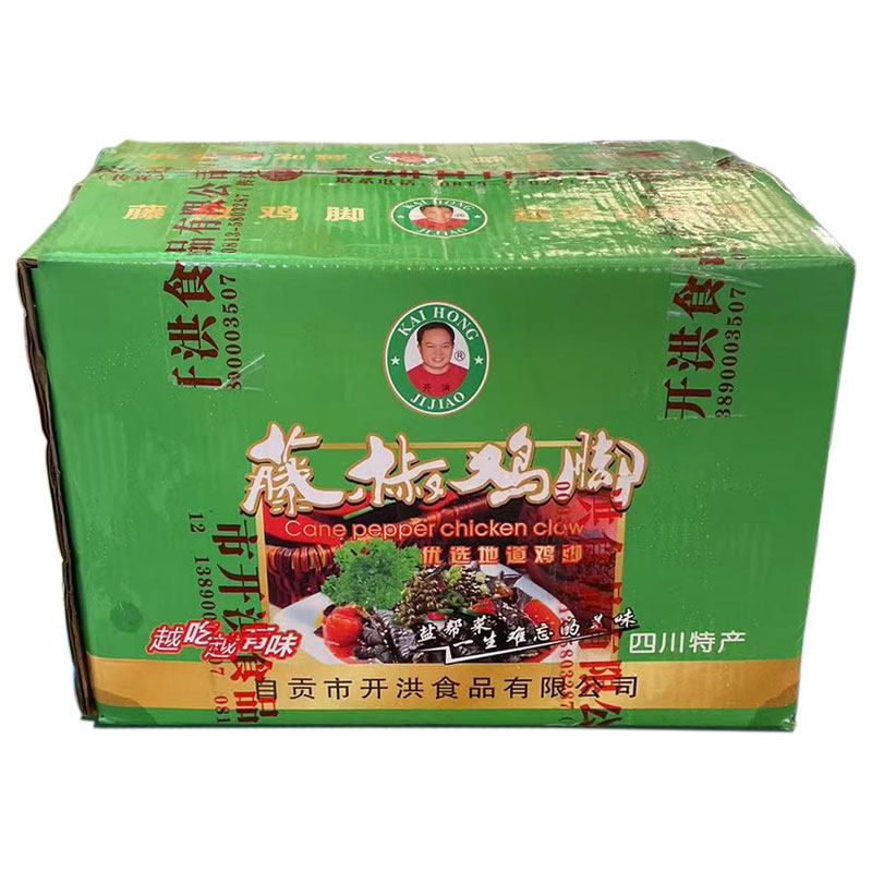 开洪藤椒鸡脚麻辣鸡脚柠檬无骨凤爪酸辣味盐帮自贡特产小吃整箱40