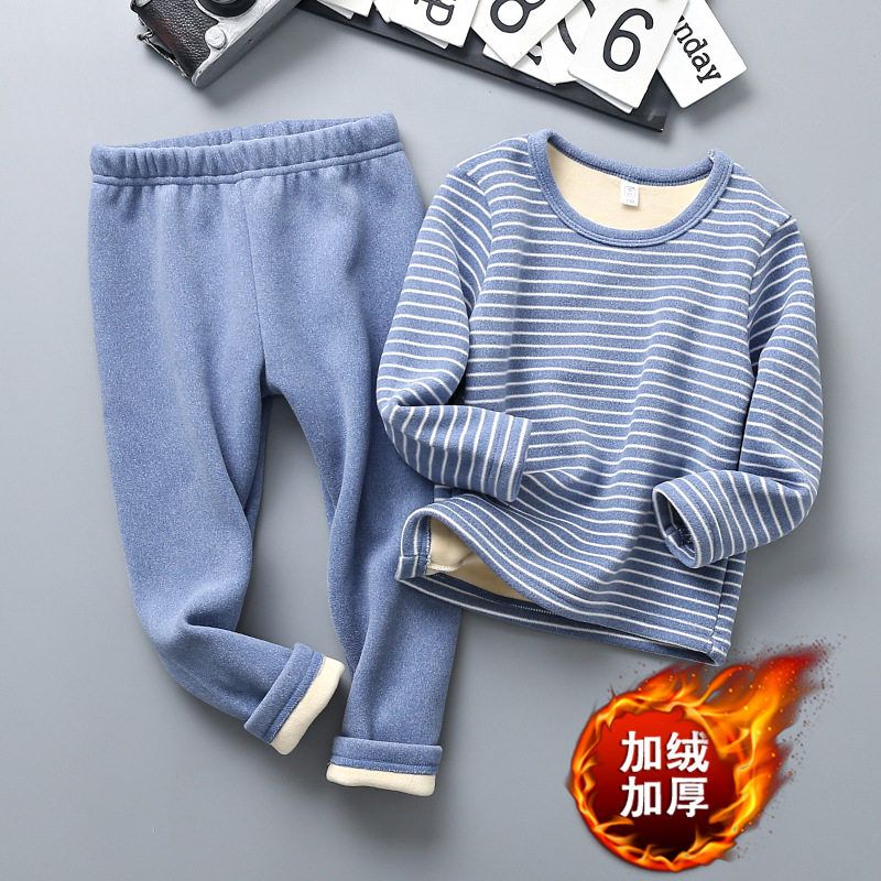 套装内衣加厚两件套男童冬装儿童秋裤加绒潮童装打底女童保暖秋衣
