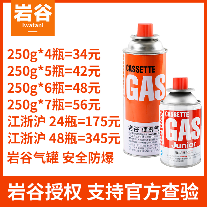 岩谷卡式炉气罐通用gas便携丁烷气罐瓦斯燃气罐防爆液化煤气小罐-封面