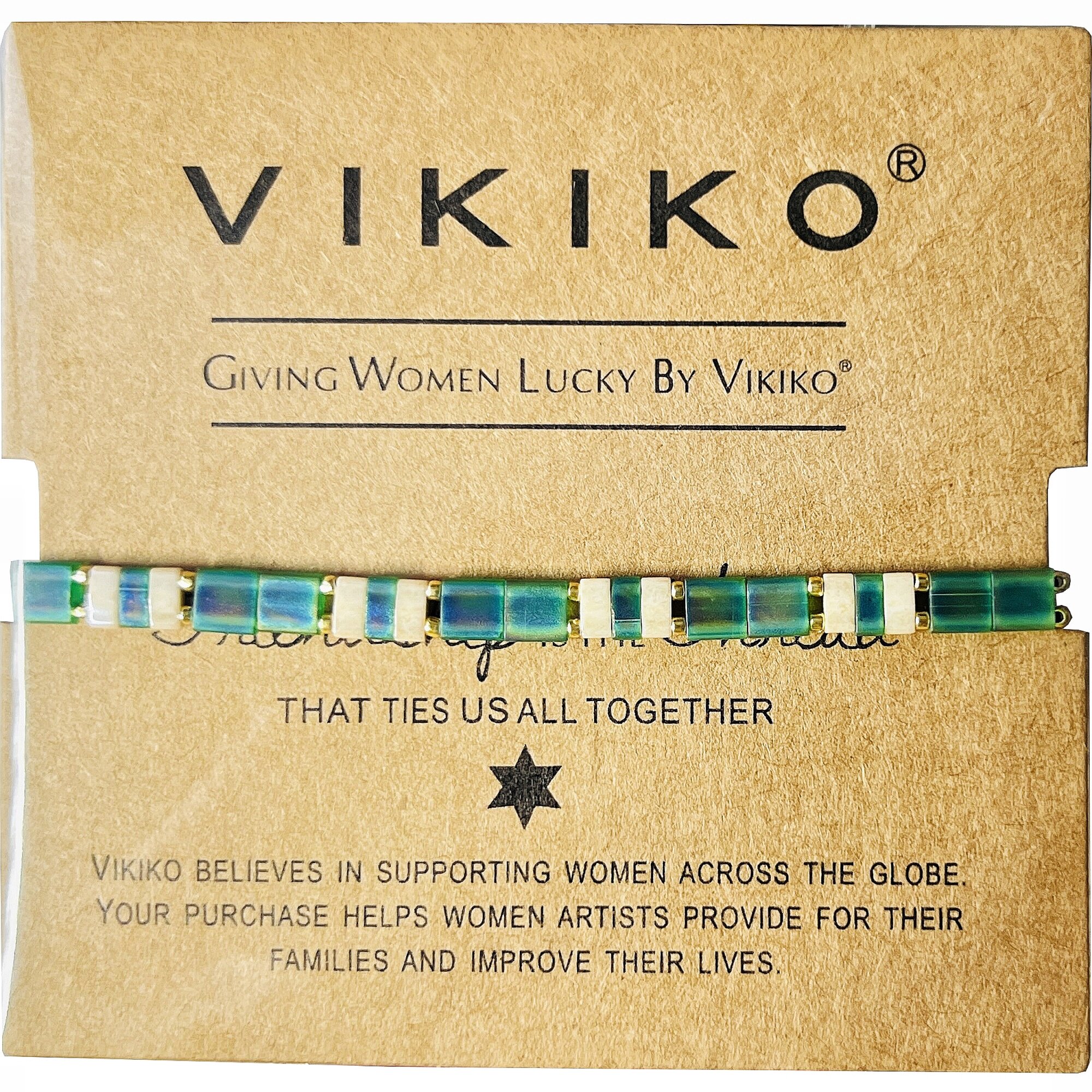 VIKIKO【脚链】小众设计方形翡翠绿玻璃925银扣脚绳闺蜜轻奢礼物