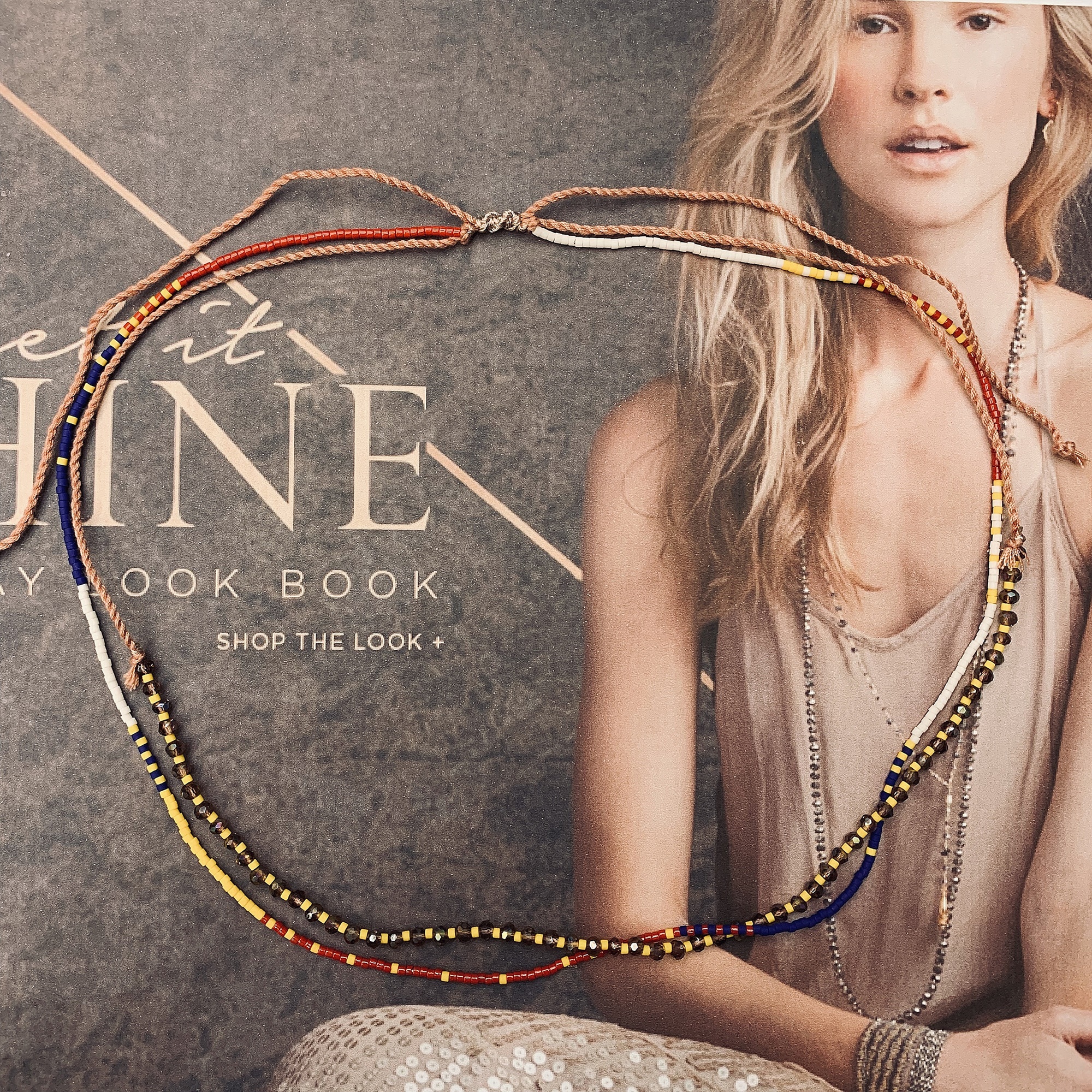 vikiko全新缠绕三圈六层小珠手链