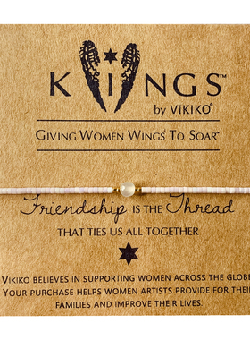 VIKIKO【平安】小众设计浅紫罗兰珠串天然白玛瑙细女生手链绳